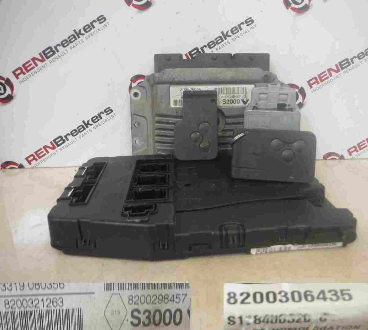 Renault Megane Scenic 2003-2009 2.0 16v ECU SET UCH BCM Immobiliser + Key Card
