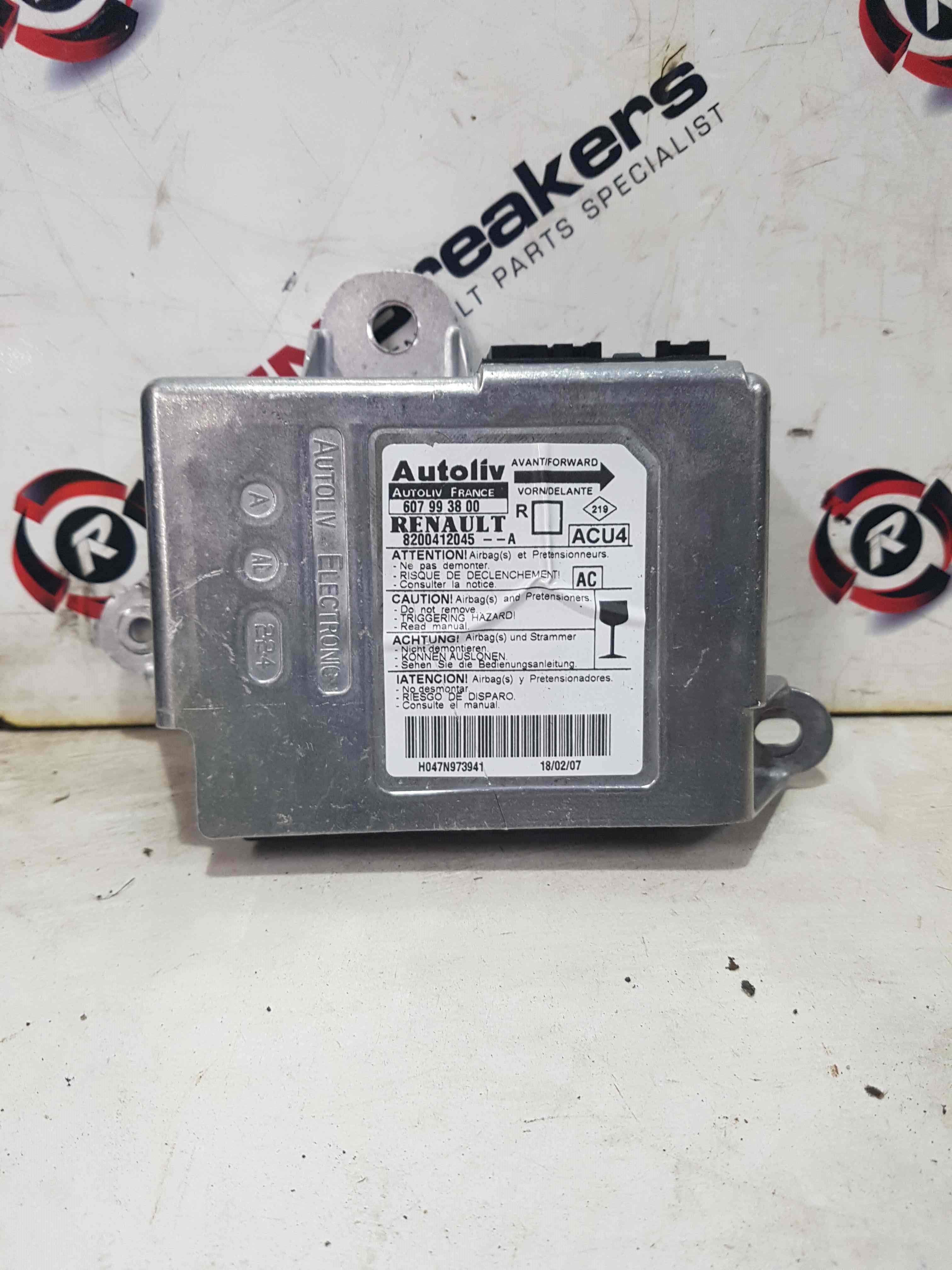 Thumb 2 Renault Megane Scenic 2003-2009 Airbag Module ECU Unit 8200412045