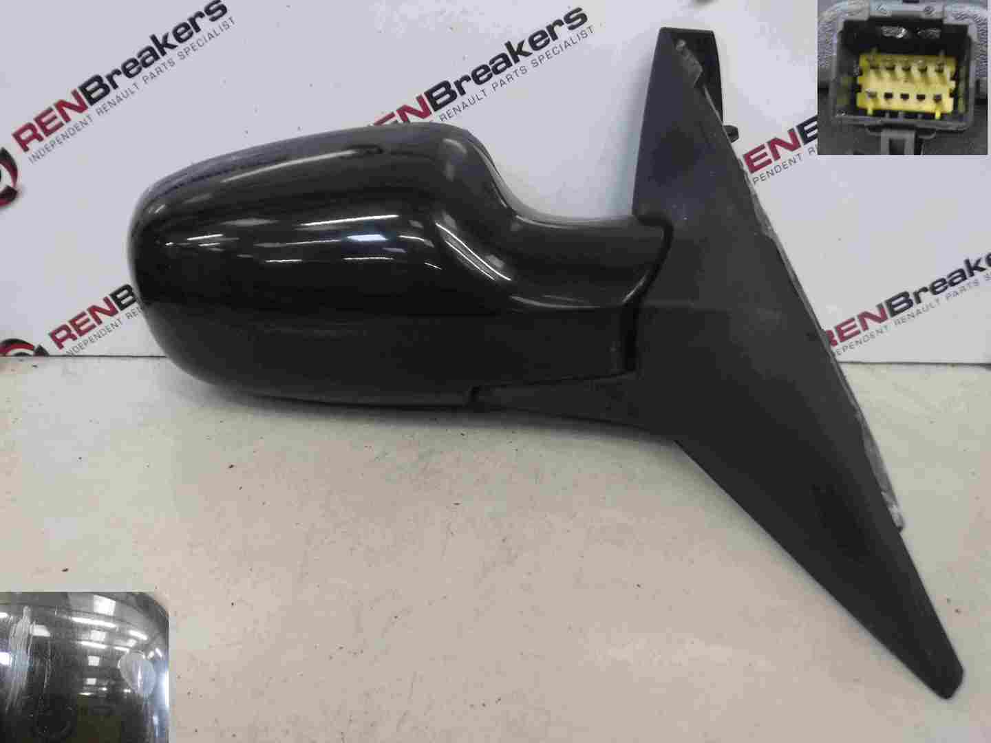 Renault Megane Scenic 2003-2009 Drivers OS Wing Mirror Black 676