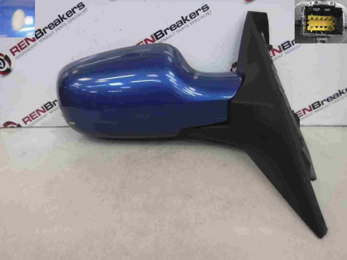 Renault Megane Scenic 2003-2009 Drivers OS Wing Mirror Blue TEI45 TE145