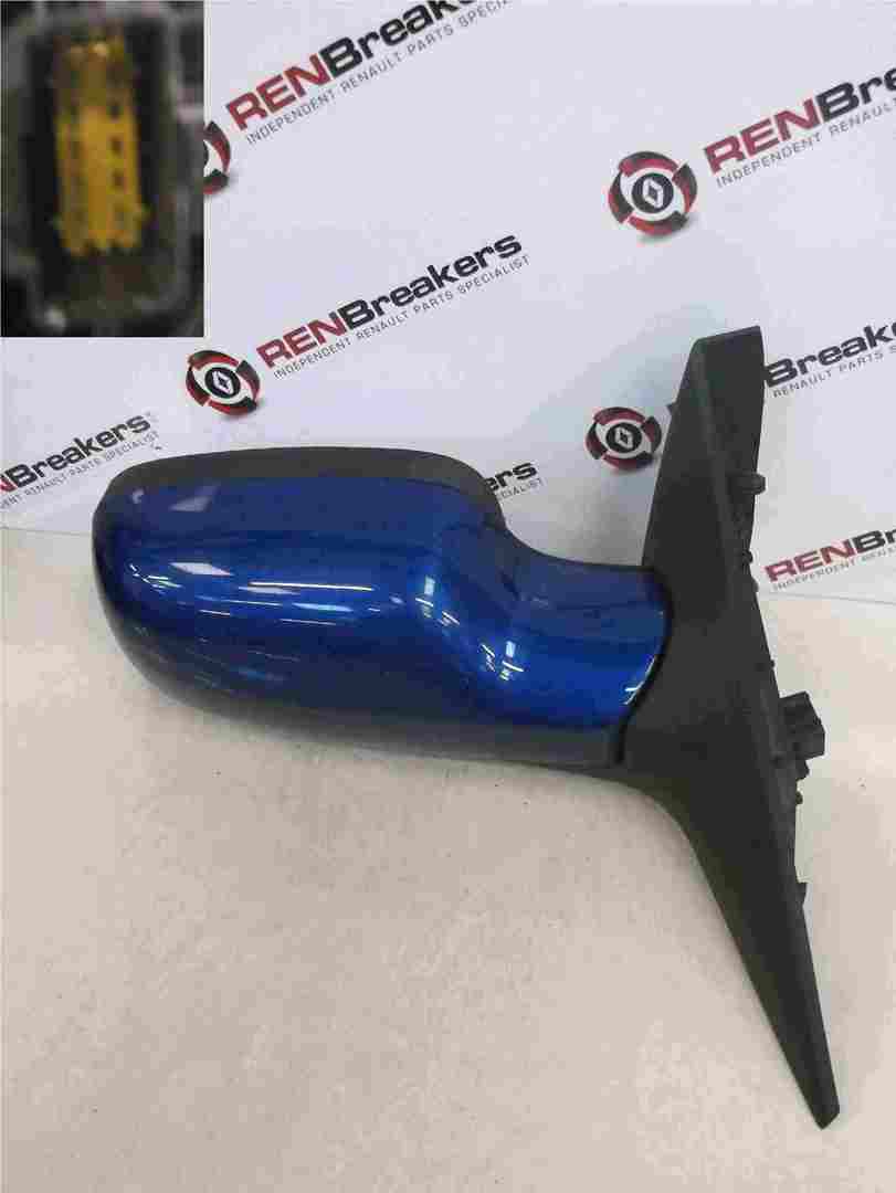 Renault Megane Scenic 2003-2009 Drivers OS Wing Mirror Blue TERNA