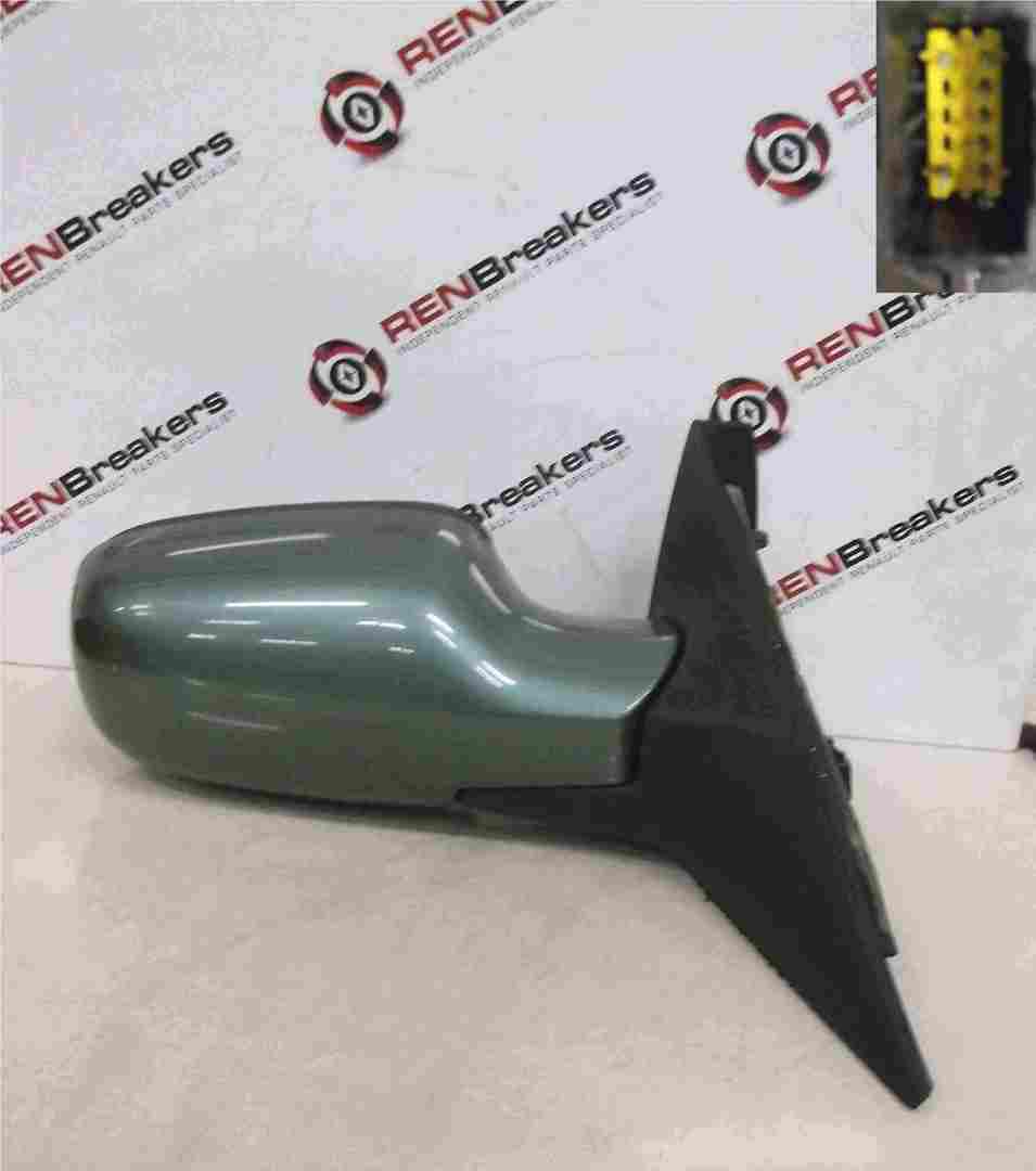 Renault Megane Scenic 2003-2009 Drivers OS Wing Mirror Green TED97