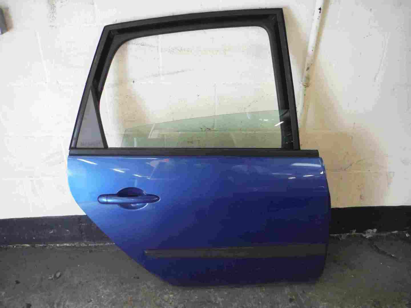 Renault Megane Scenic 2003-2009 Drivers OSR Rear Door Blue TE145