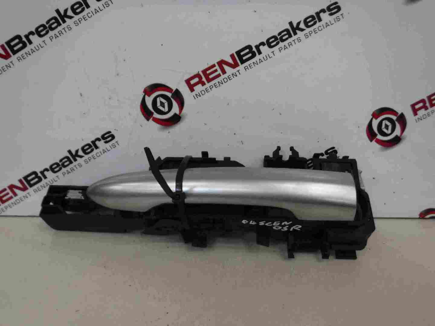 Renault Megane 2002-2008 Drivers OSR Rear Exterior Silver Door Handle Chrome