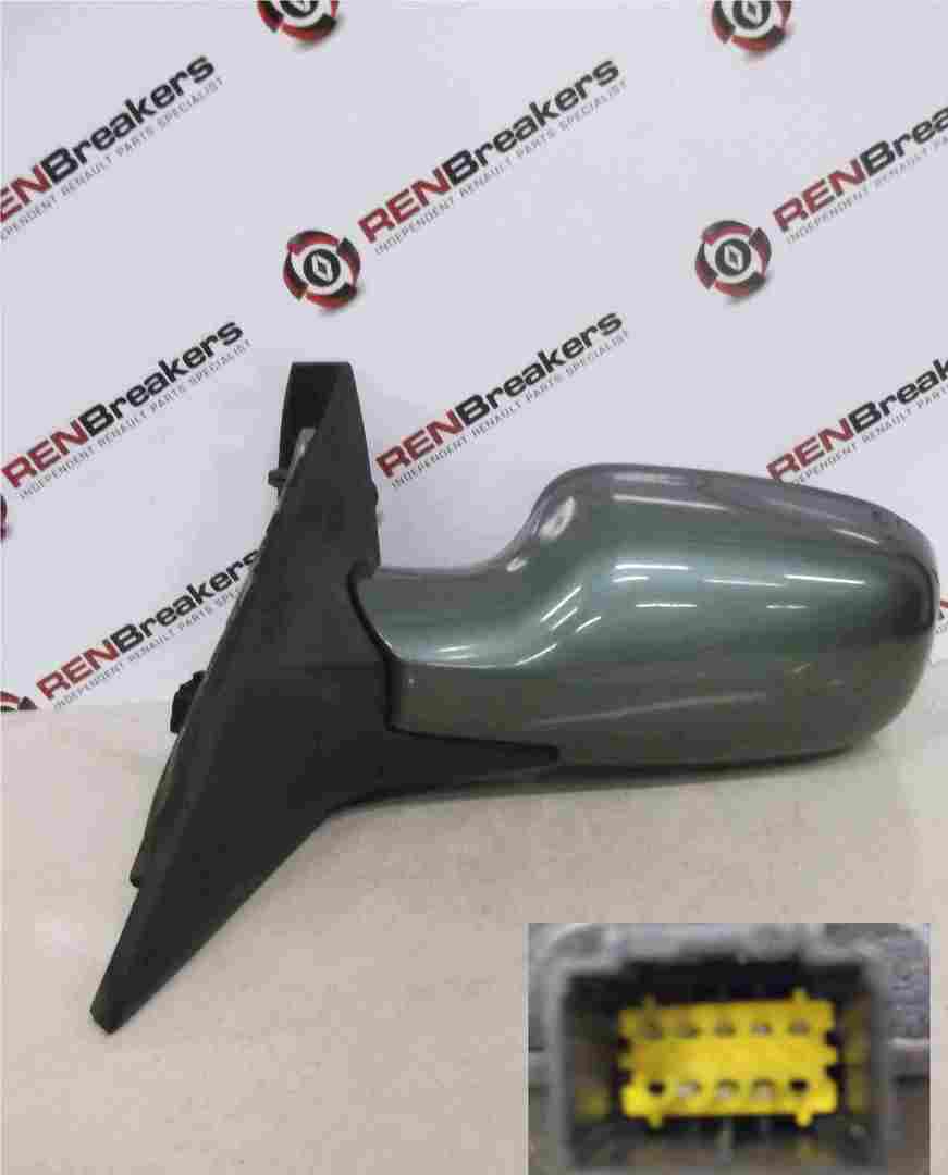 Renault Megane Scenic 2003-2009 Passenger NS Wing Mirror Green TED97