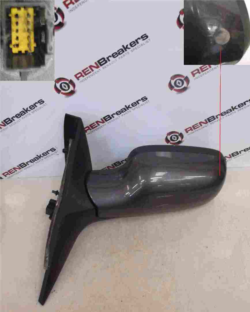 Renault Megane Scenic 2003-2009 Passenger NS Wing Mirror Grey TEC68