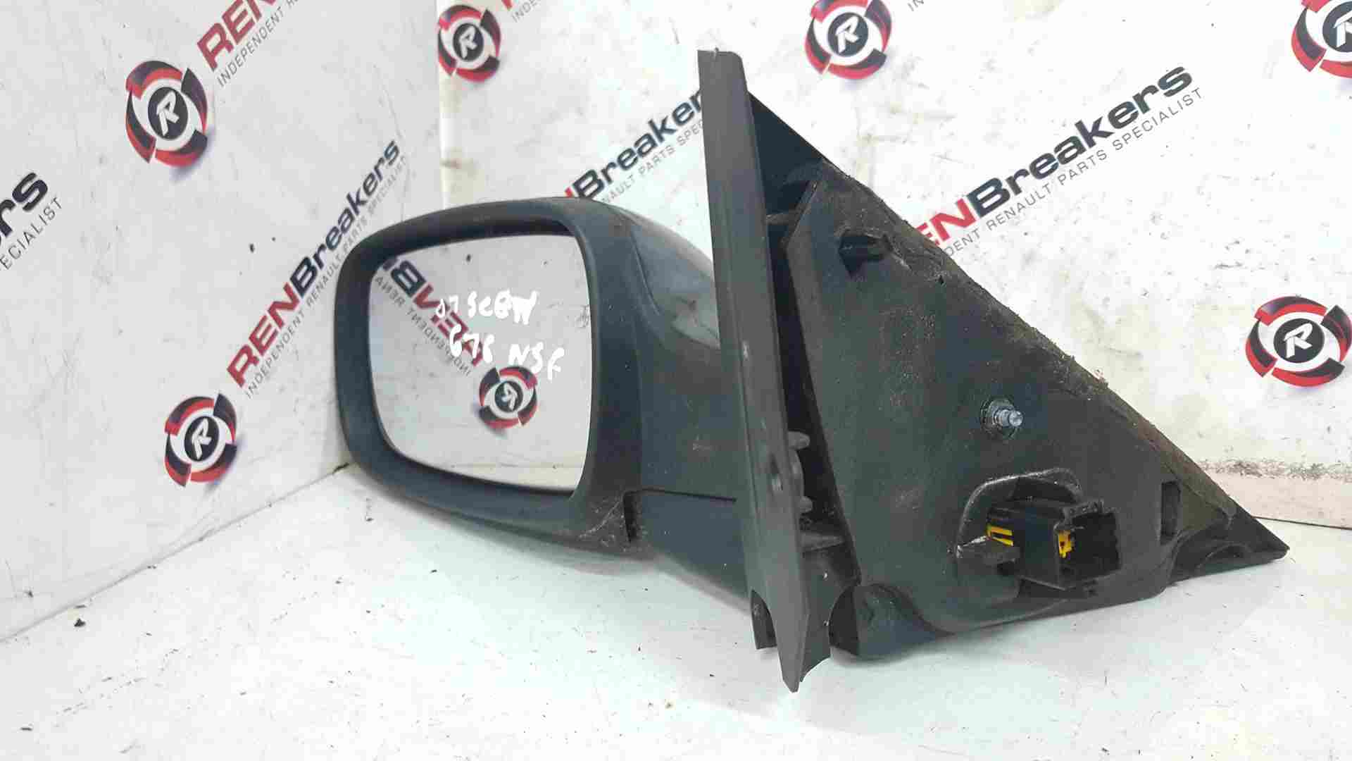 Thumb 3 Renault Megane Scenic 2003-2009 Passenger Ns Wing Mirror Black 676 Scuff