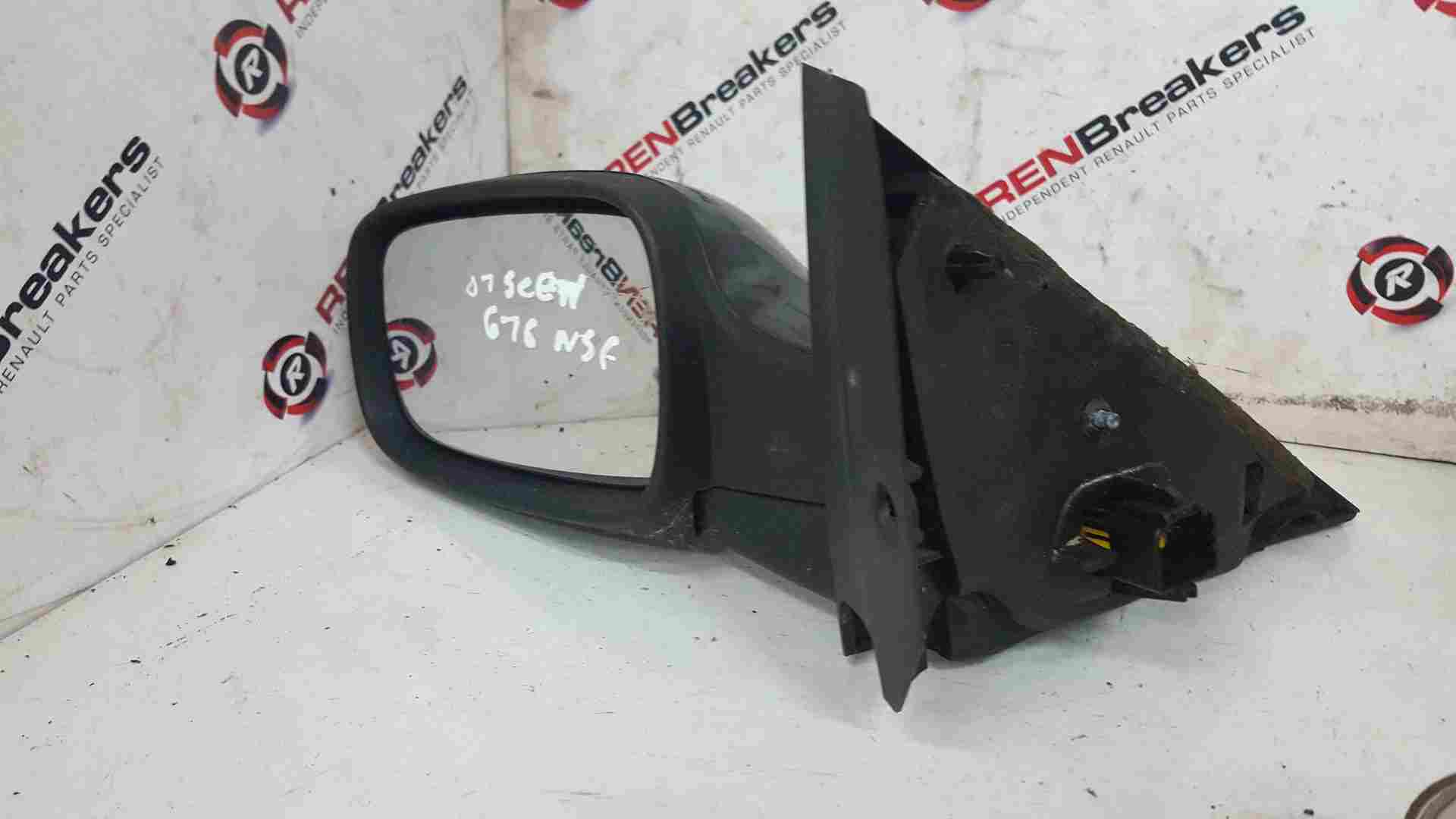 Thumb 4 Renault Megane Scenic 2003-2009 Passenger Ns Wing Mirror Black 676 Scuff