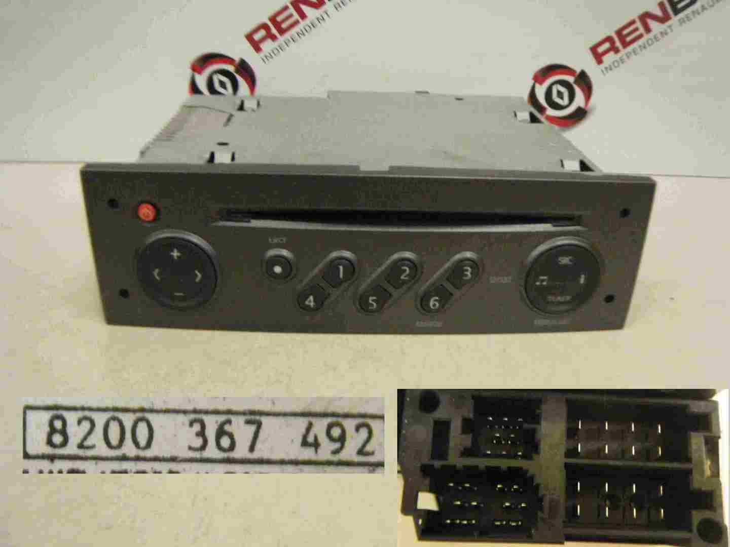 Renault Megane Scenic 2003-2009 Silver CD Player Update List   Code 8200550824