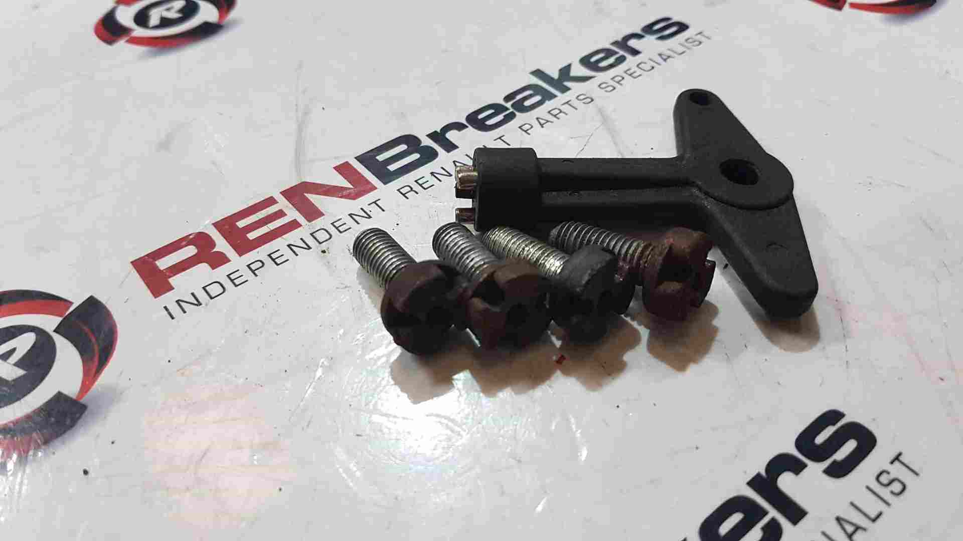 Renault Megane Scenic Clio Laguna Centre CAP Locking NUT + KEY 2000-2023 SHORT