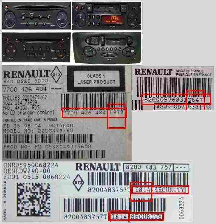 Renault Symbol 2016 Radio Code
