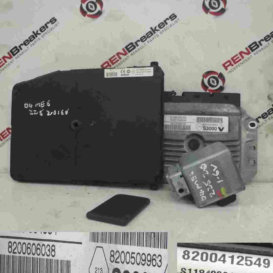 Renault Megane Sport 2002-2008 225 ECU SET UCH BCM Immobiliser + Key Card