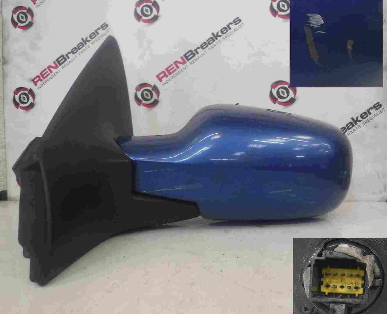 Renault Megane Sport 2002-2008 225 Passenger NS Wing Mirror Blue TEJ41 Folding