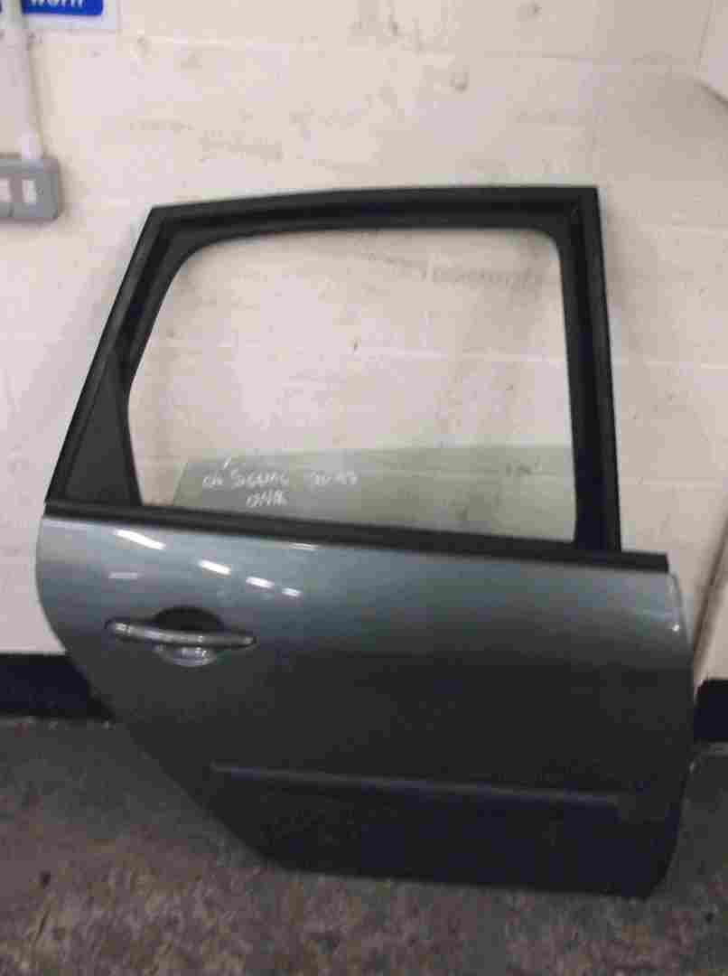 Renault Megnae 2003-2009 Drivers OSR Rear Door Aqua Green TED97