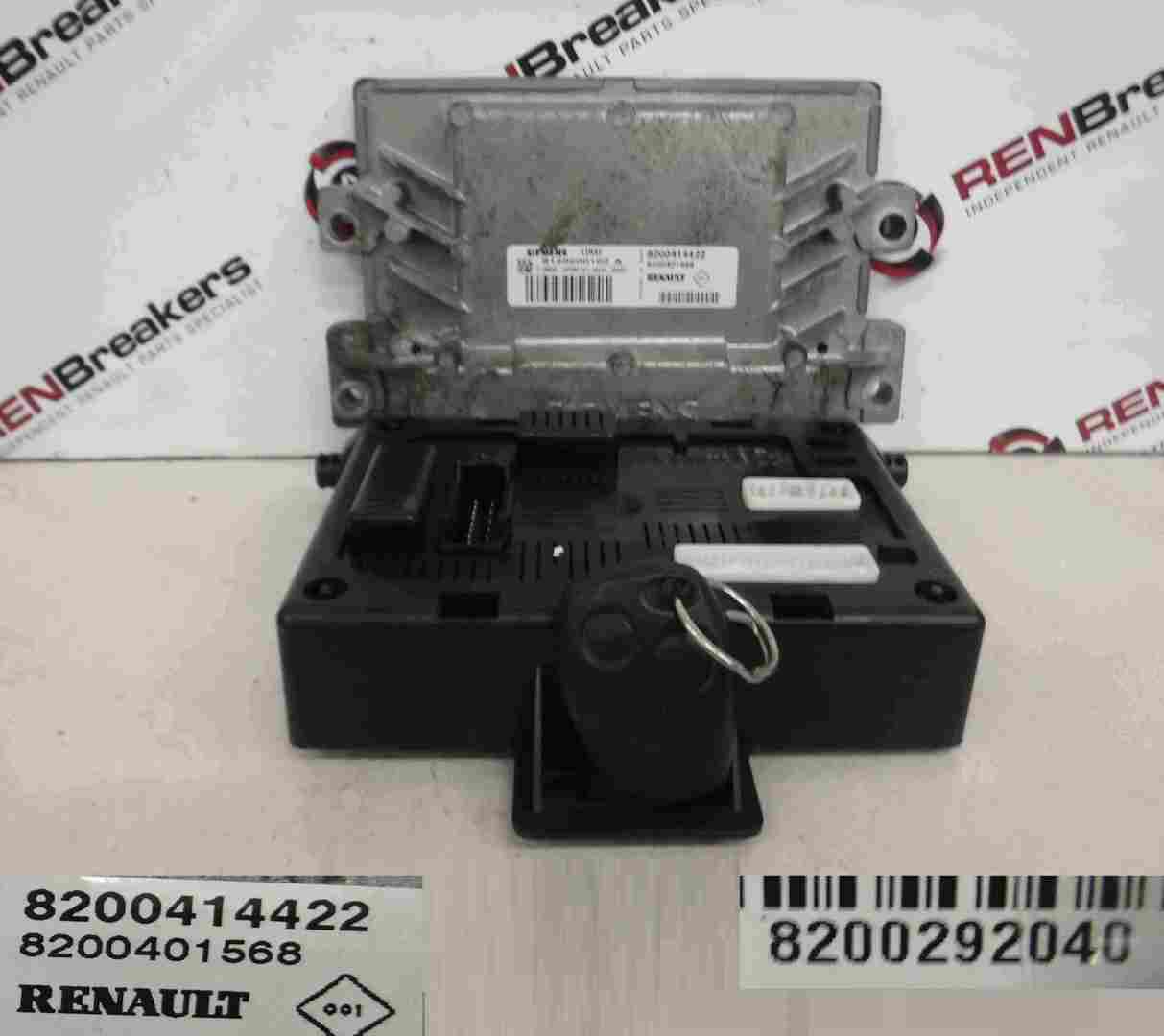 Renault Modus 2004-2008 1.2 16v ECU SET UCH BCM Immobiliser + Key Fob