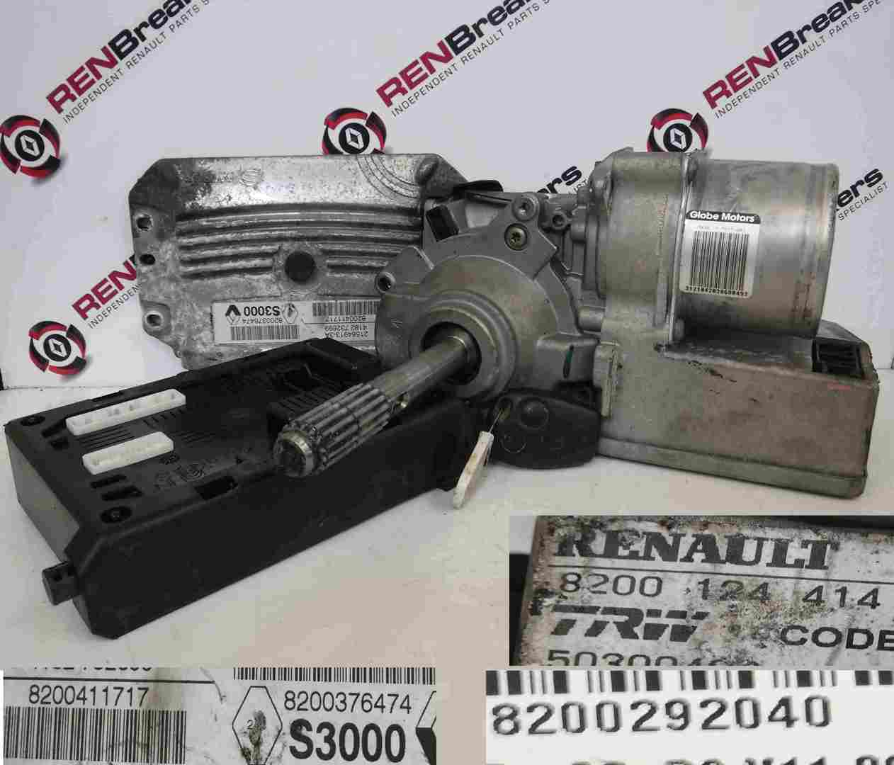 Renault Modus 2004-2008 1.4 16v ECU SET UCH BCM Steering Lock + Key Fob