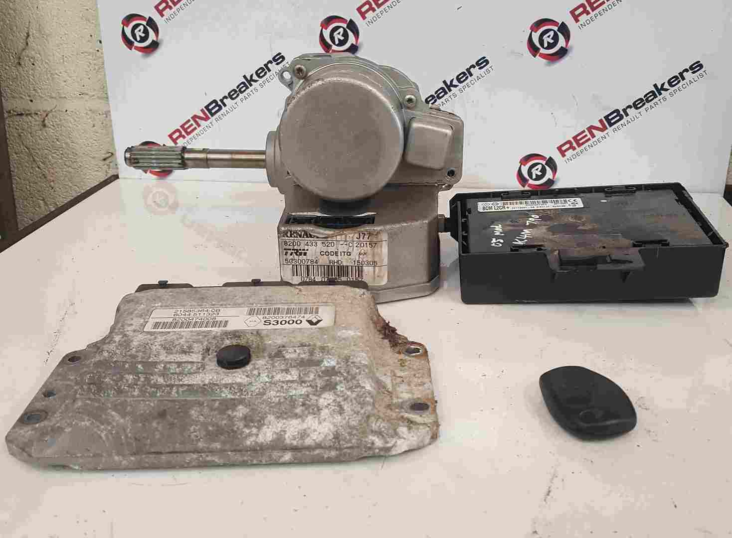 Renault Modus 2004-2008 1.6 16v ECU SET UCH BCM Steering ECU + Key Fob