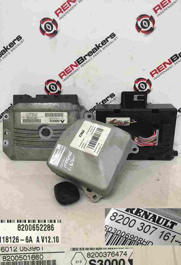 Renault Modus 2004-2008 1.6 16v ECU SET UCH BCM Steering ECU Auto + Key Fob