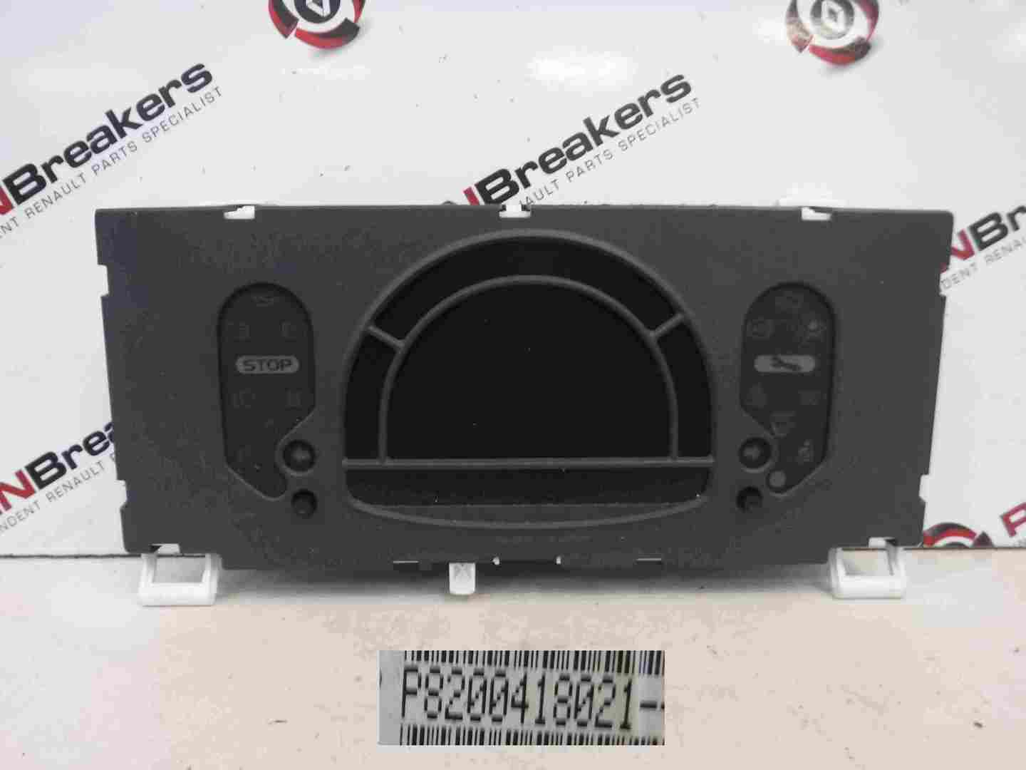Renault Modus 2004-2008 Dashboard Instrument Panel Clocks 38K
