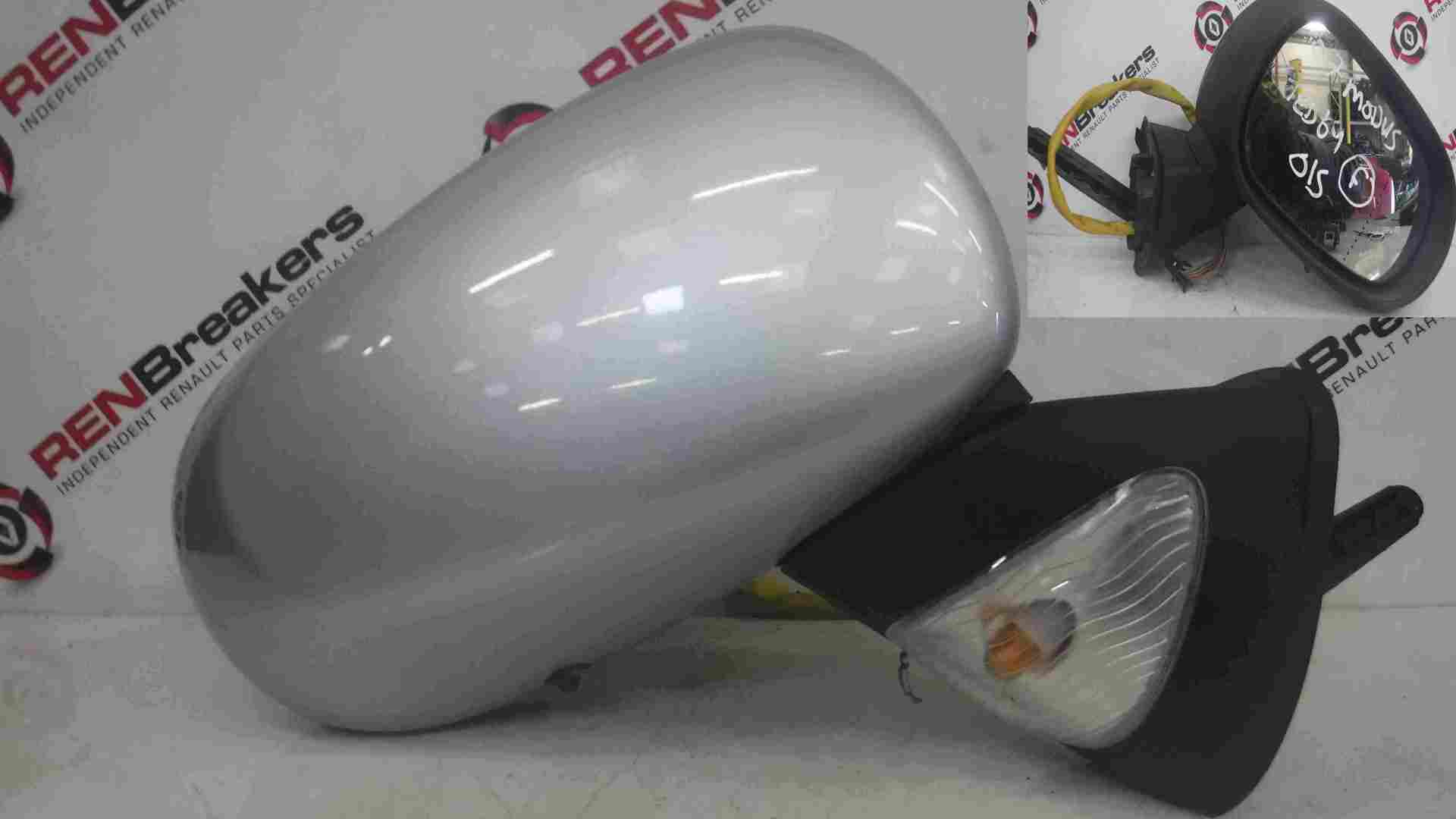 Renault Modus 2004-2008 Drivers OS Wing Mirror Door Mirror Silver TED69 Folding