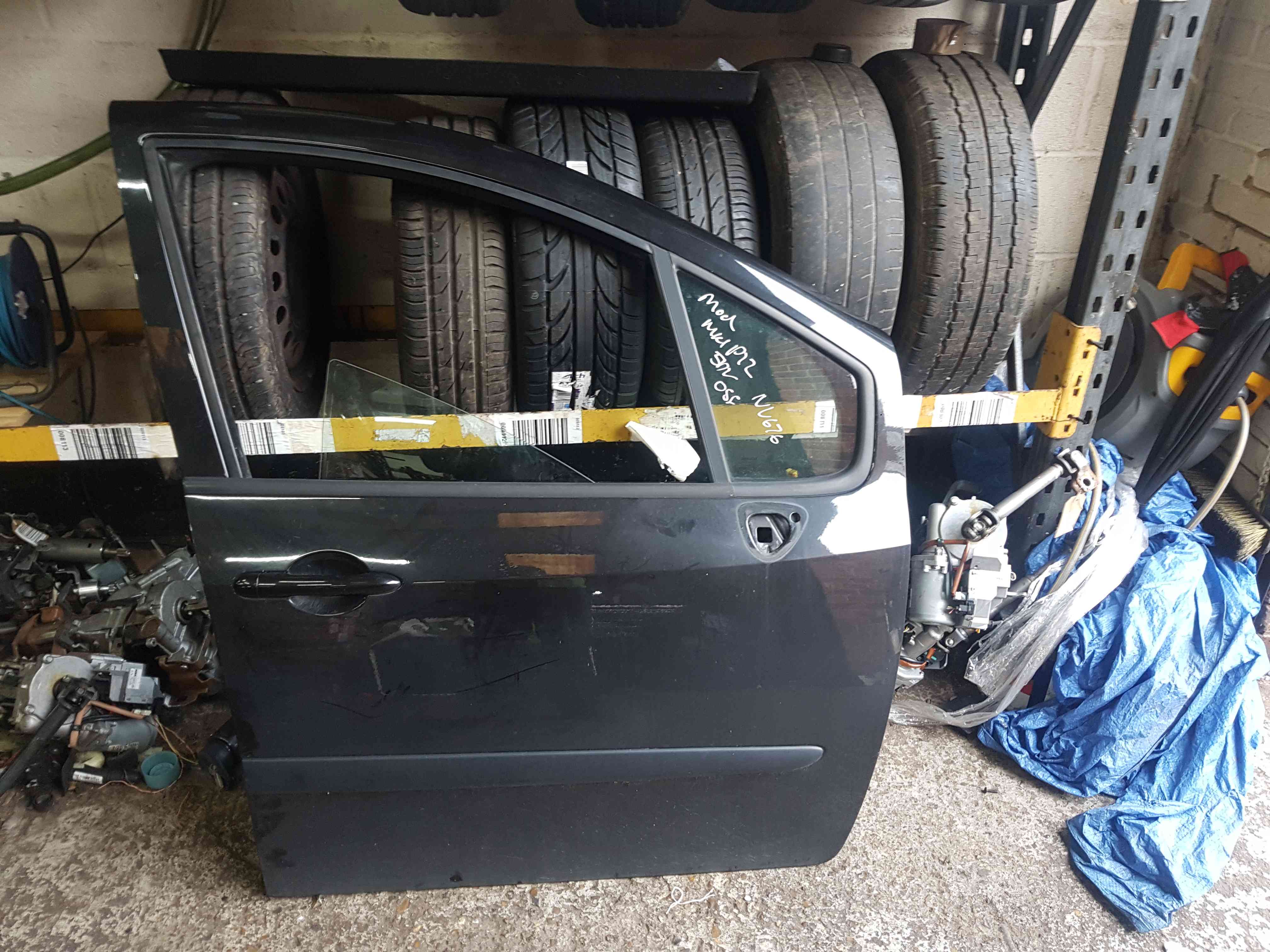 Renault Modus 2004-2008 Drivers OSF Front Door Black Nv676 5dr