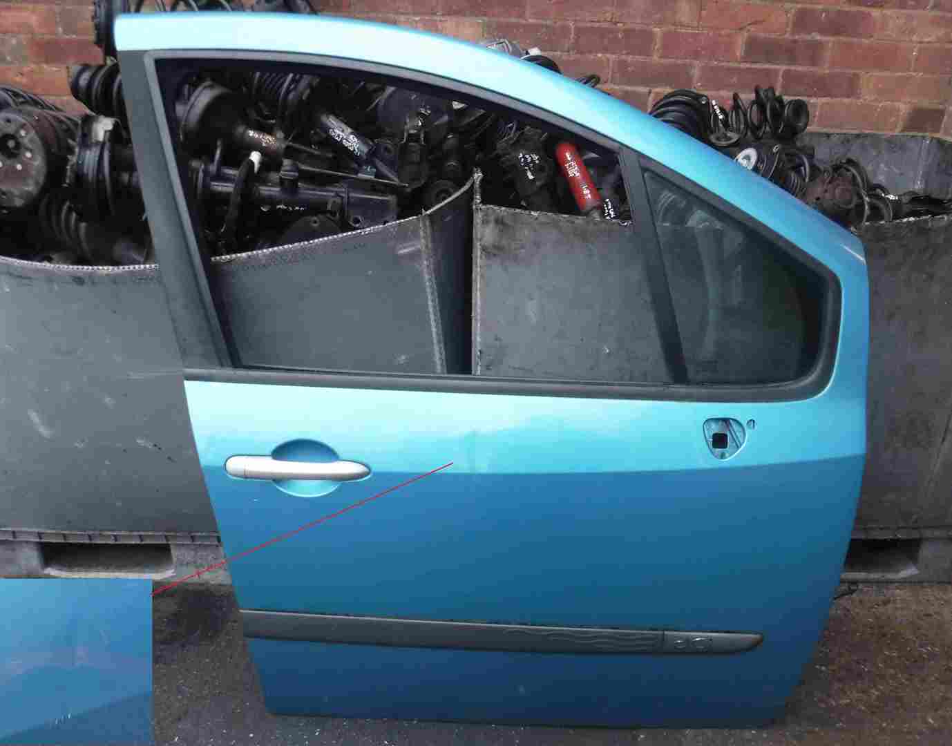 Renault Modus 2004-2008 Drivers OSF Front Door Blue TEJ42