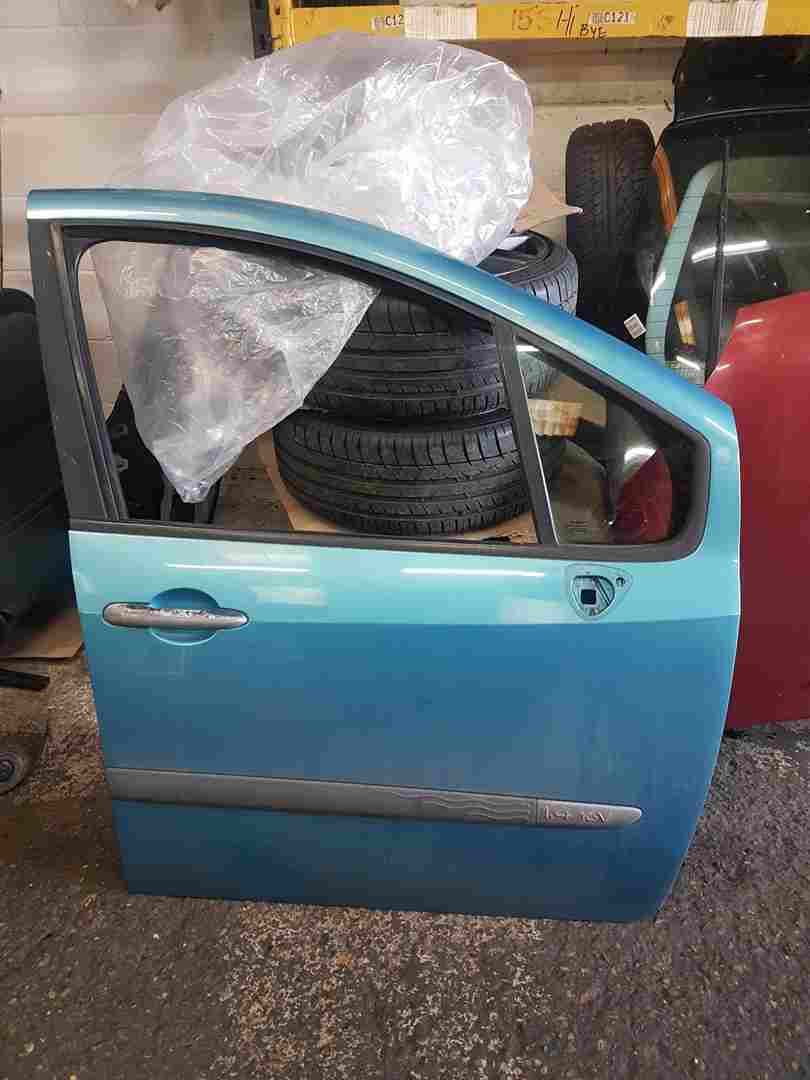 Renault Modus 2004-2008 Drivers OSF Front Door Blue Tej42