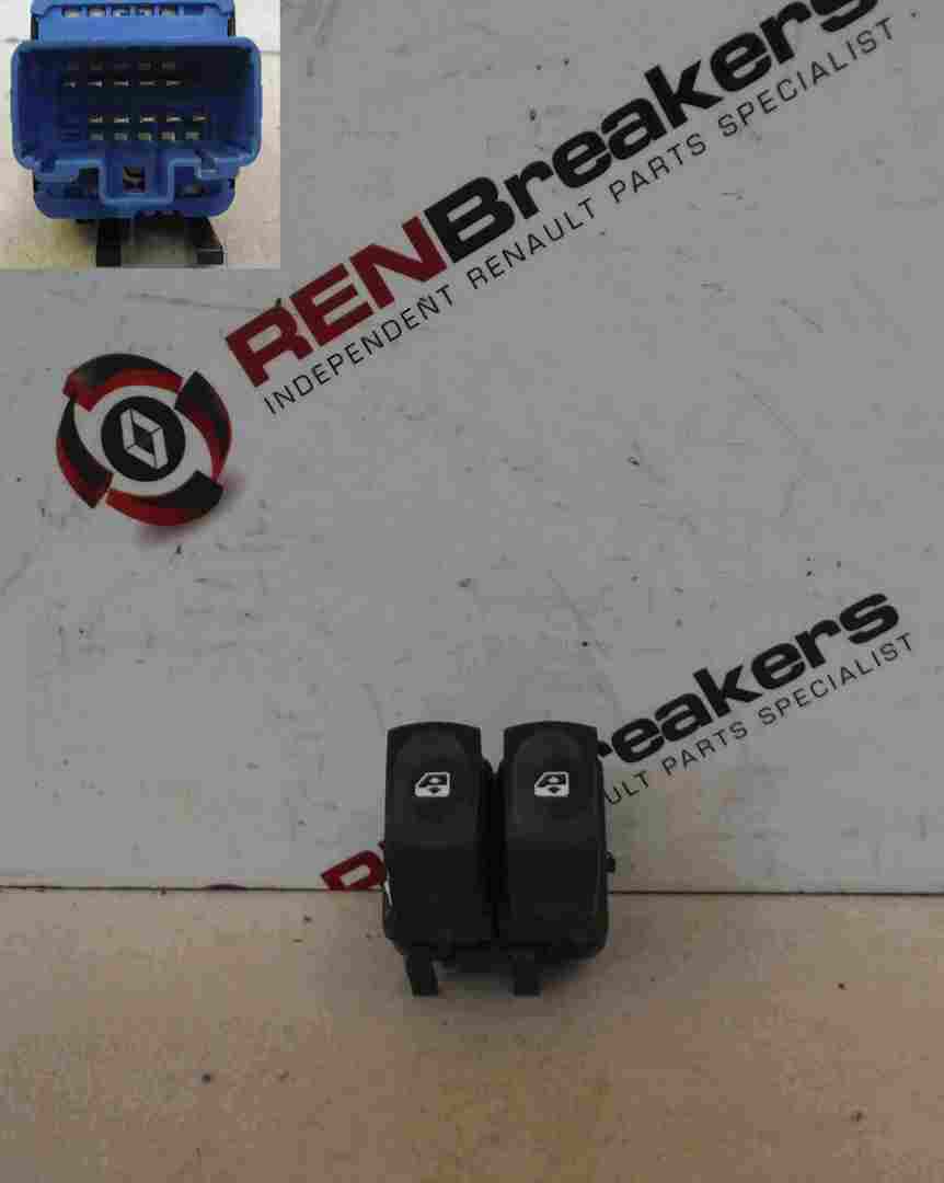 Renault Modus 2004-2008 Drivers OSF Front Dual Window Switch Blue Plug