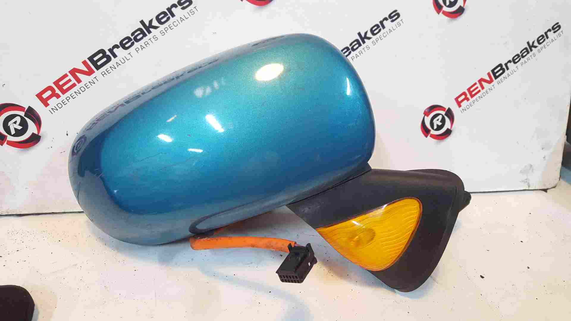 Renault Modus 2004-2008 Drivers Os Wing Mirror Blue Tej42