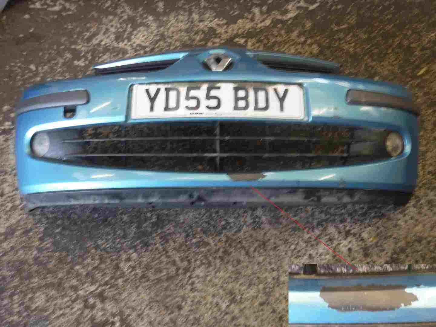 Renault Modus 2004-2008 Front Bumper Blue TEJ42
