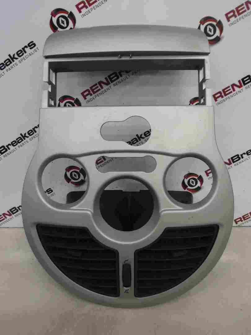 Renault Modus 2004-2008 Heater Controls Panel Surround Plastic Silver