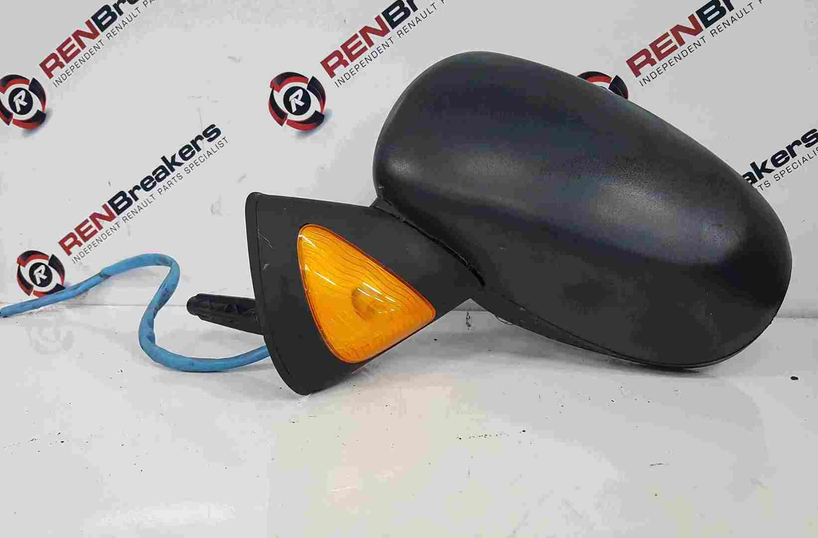 Renault Modus 2004-2008 Passenger NS Wing Mirror Plain Black Power Folding