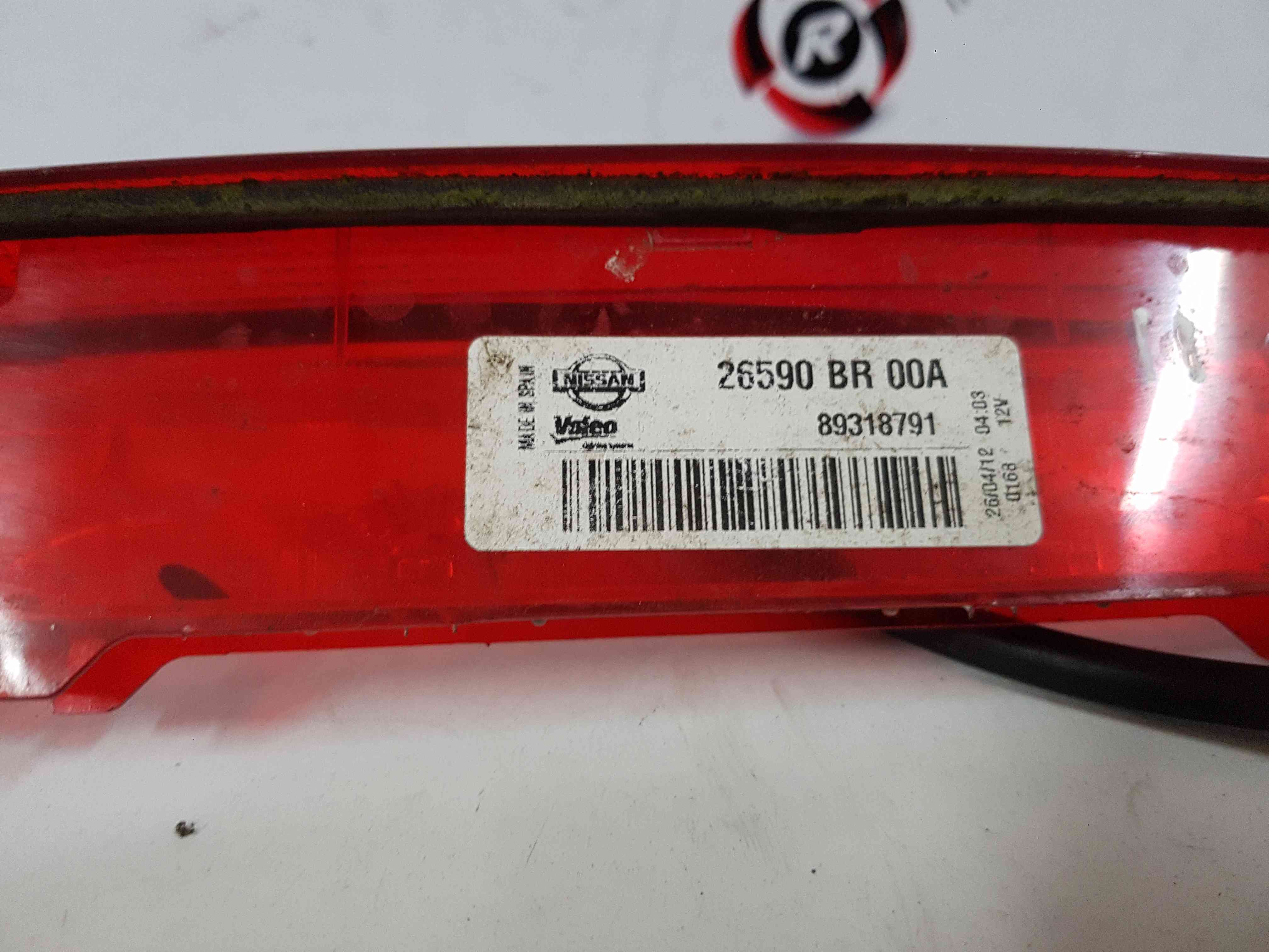 Thumb 6 Nissan Qashqai MK1 2006-2013 Tailgate Boot High Level Brake Light 26590Br00a