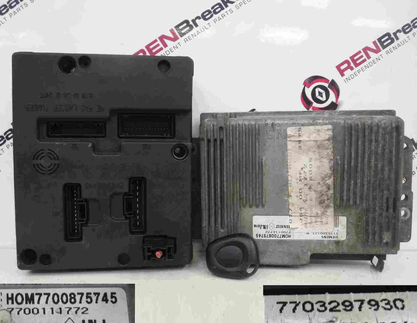 Renault Scenic 1997-1999 1.6 8v ECU SET UCH BCM Immobiliser + Key Fob