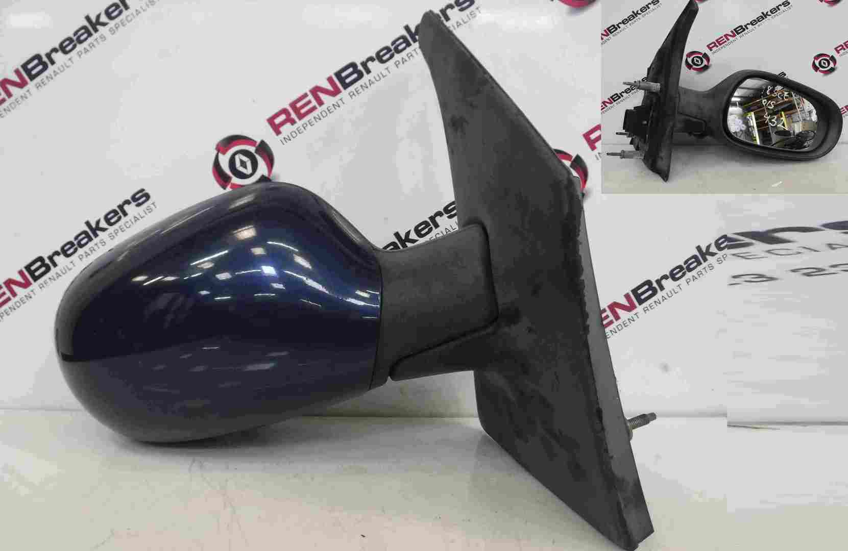 Renault Scenic 1997-1999 Drivers OS Wing Mirror Blue 432