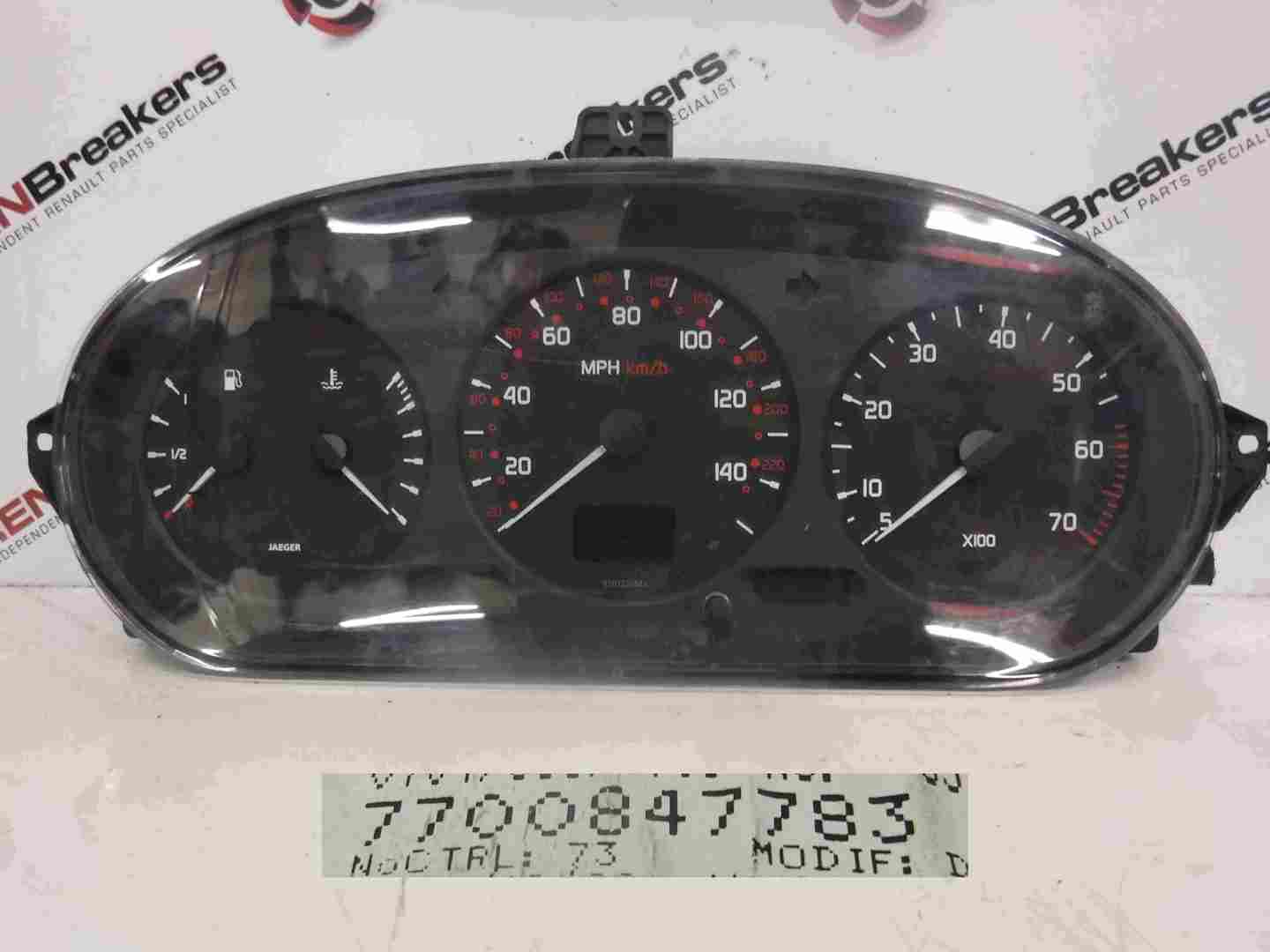 Renault Scenic 1997-1999 Instrument Panel Dials Clocks 114K 7700847783