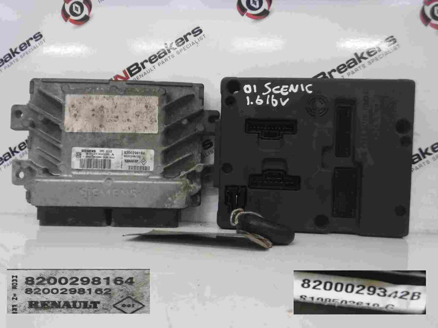 Renault Scenic 1999-2003 1.6 16v ECU SET UCH BCM Immobiliser + Key Fob