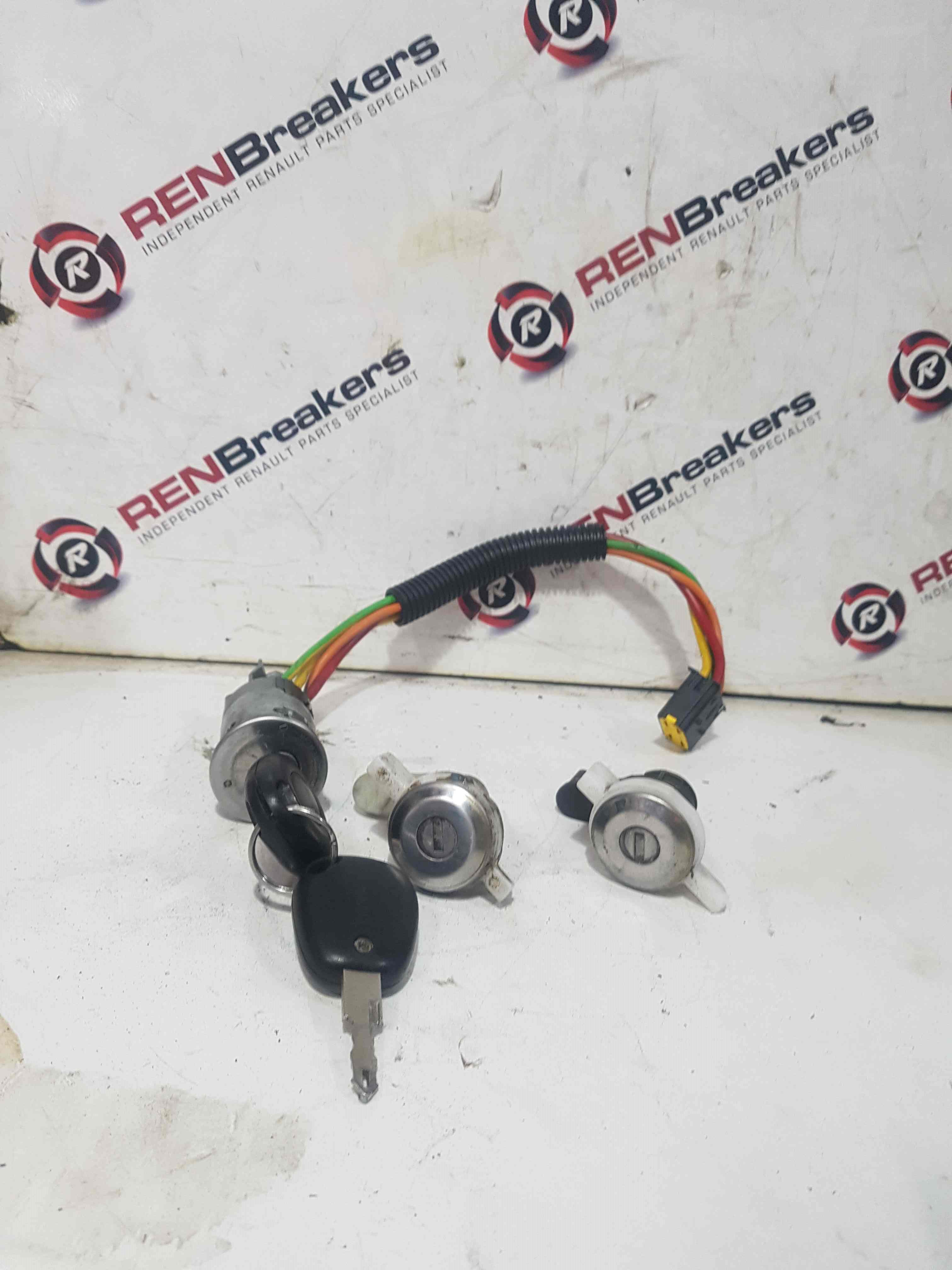 Thumb 3 Renault Scenic 1999-2003 Ignition Barrel 2 Door Locks 2x KEY Set