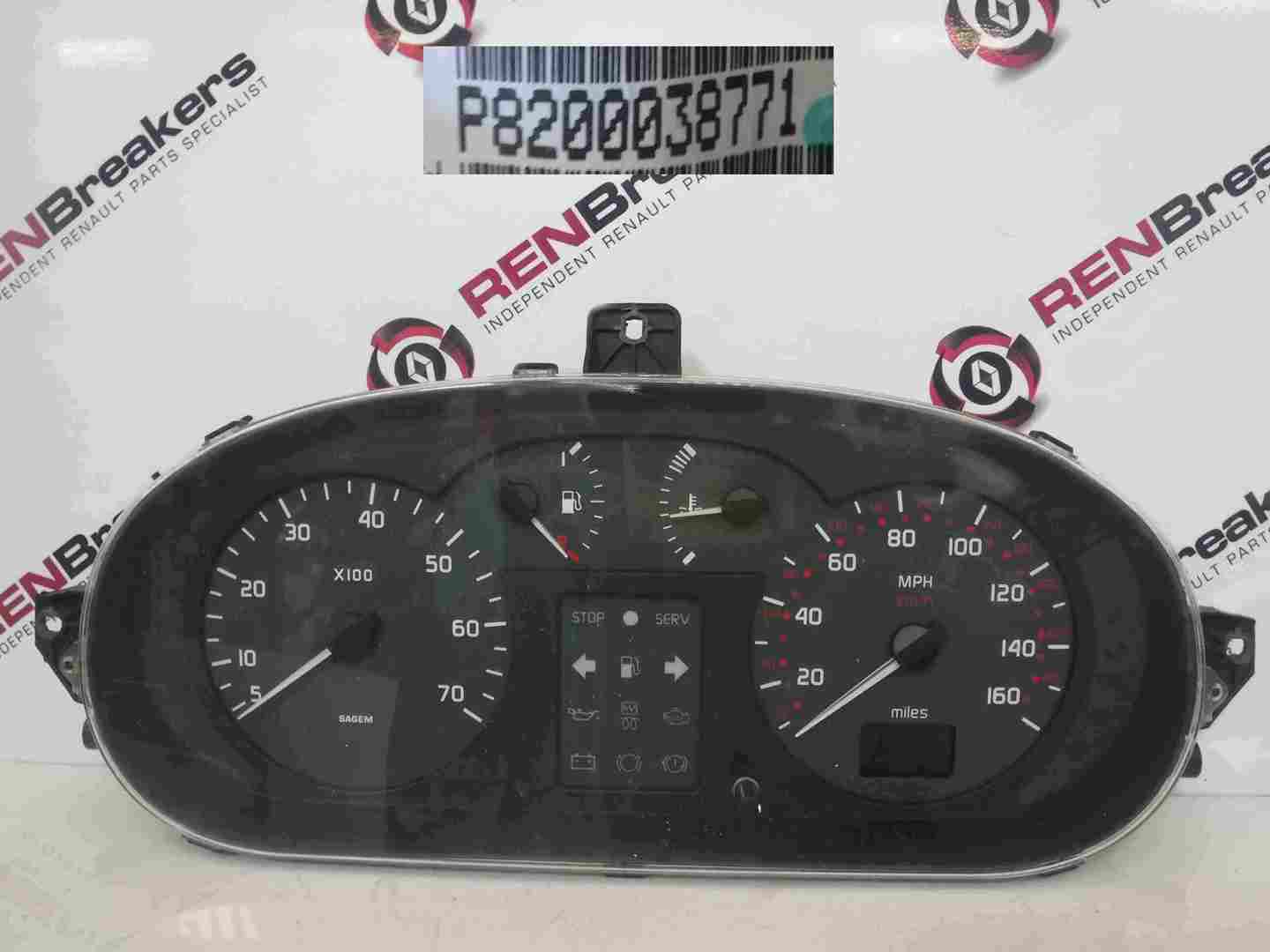 Renault Scenic 1999-2003 Instrument Panel Dials Gauges Clocks 128K 8200038771