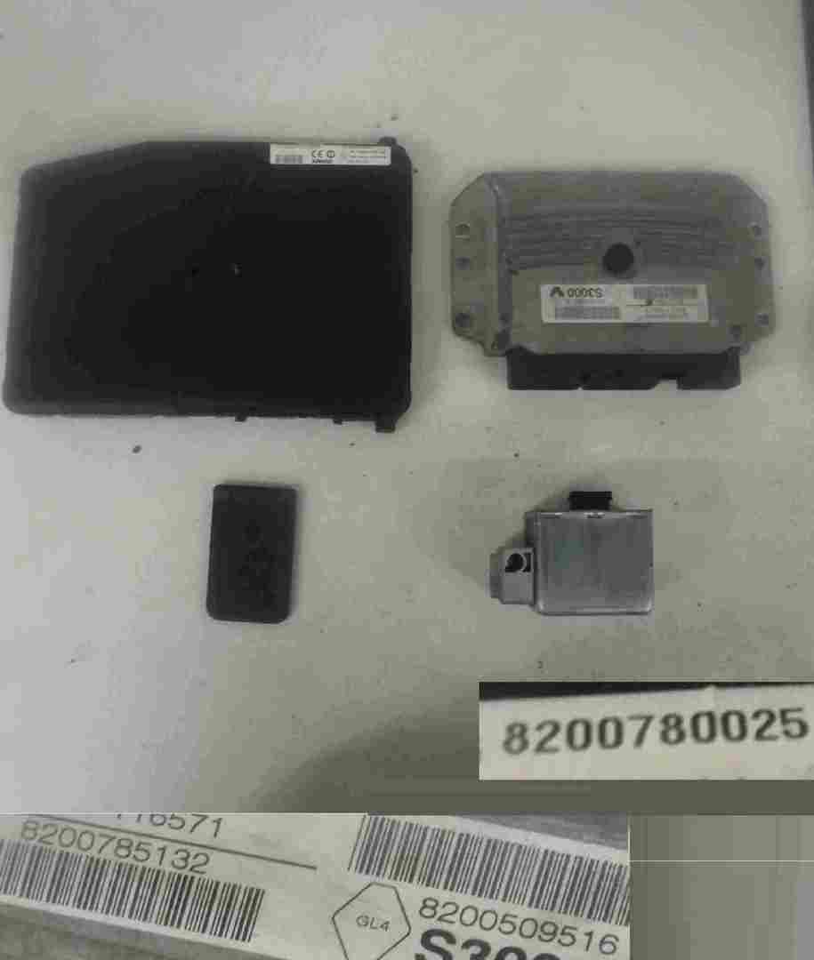 Renault Scenic 2002-2009 1.6 16v ECU SET UCH BCM Steering Lock + Key Card