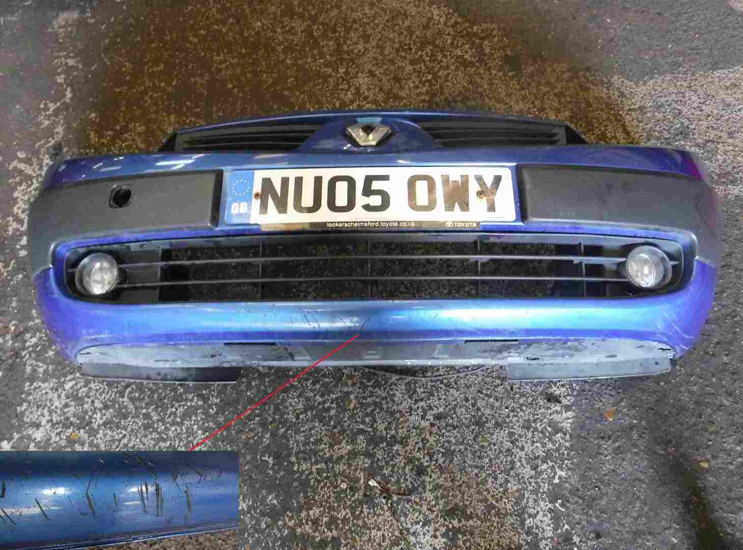 Renault Scenic 2003-2006 Front Bumper Blue TEI45 TE145