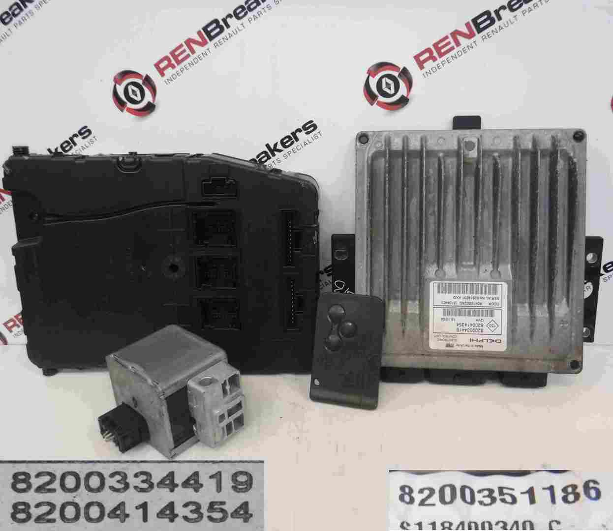 Renault Scenic 2003-2009 1.5 dCi ECU SET UCH BCM Immobiliser + Key Card