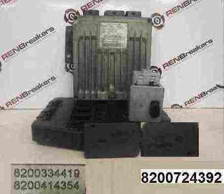 Renault Scenic 2003-2009 1.5 dCi ECU SET UCH BCM Steering Lock + 2 Key Cards