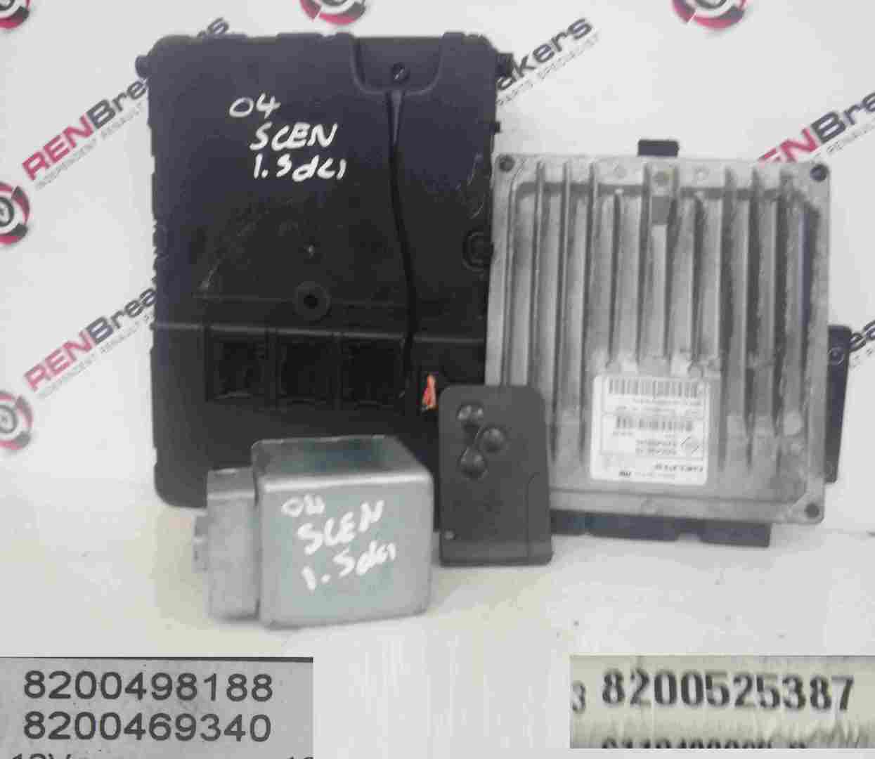 Renault Scenic 2003-2009 1.5 dCi ECU SET UCH BCM Steering Lock + Key Card