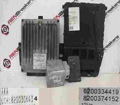 Renault Scenic 2003-2009 1.5 dCi ECU SET UCH BCM Steering Lock + Key Card