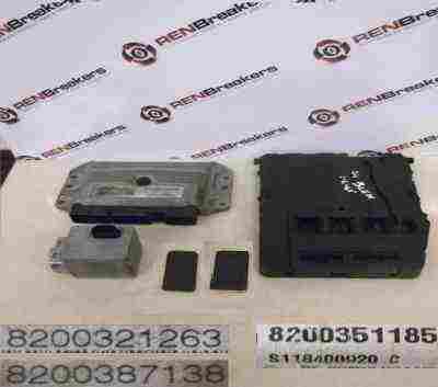 Renault Scenic 2003-2009 1.6 16v ECU SET UCH BCM Immobiliser + 2 Key Cards