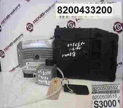 Renault Scenic 2003-2009 1.6 16v ECU SET UCH BCM Immobiliser + Key Card