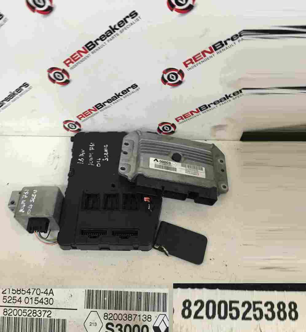 Renault Scenic 2003-2009 1.6 16v ECU SET UCH BCM Immobiliser + Key Card Auto