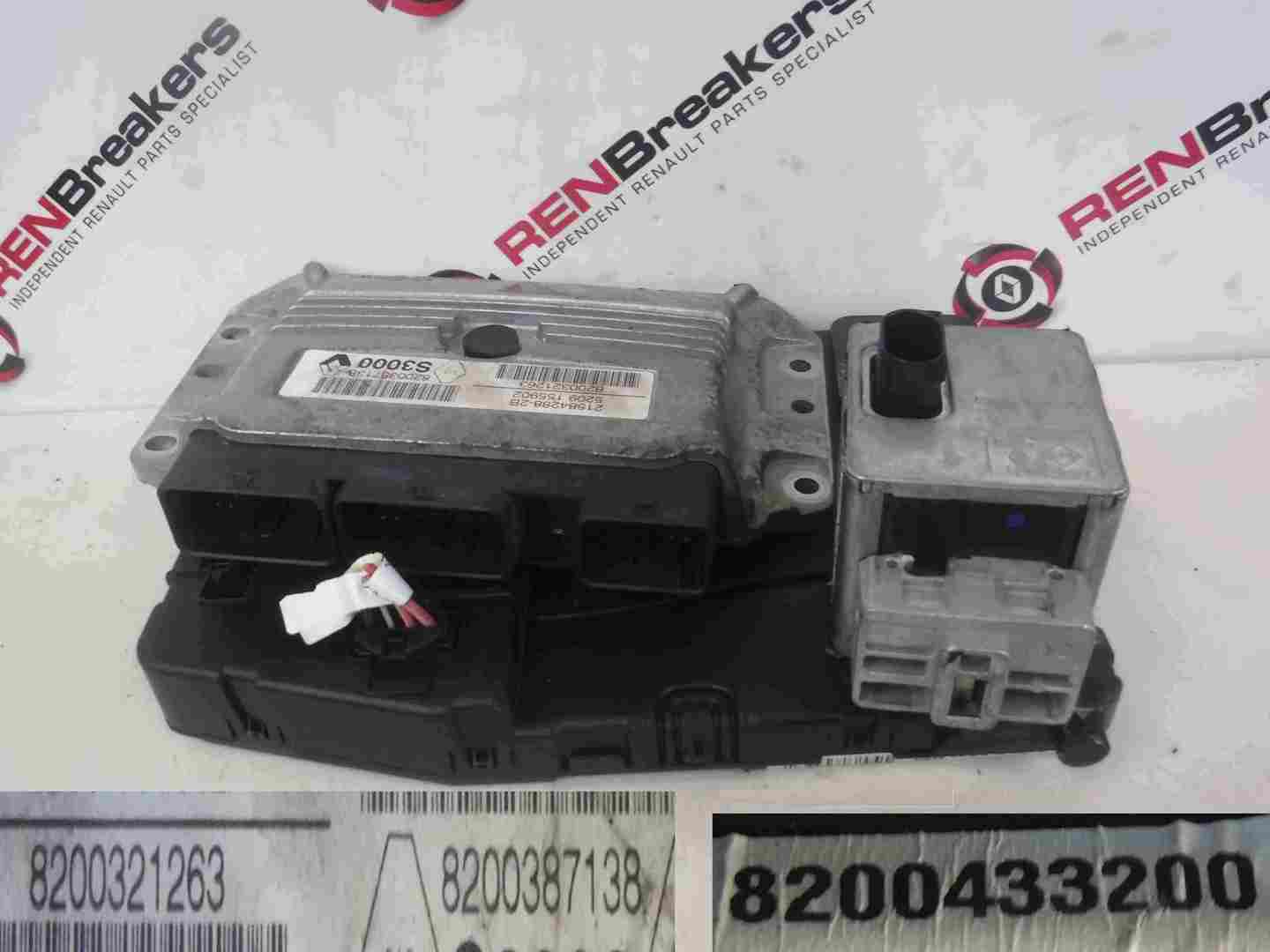 Renault Scenic 2003-2009 1.6 16v ECU SET UCH BCM Lock Box + Key Card 8200321263
