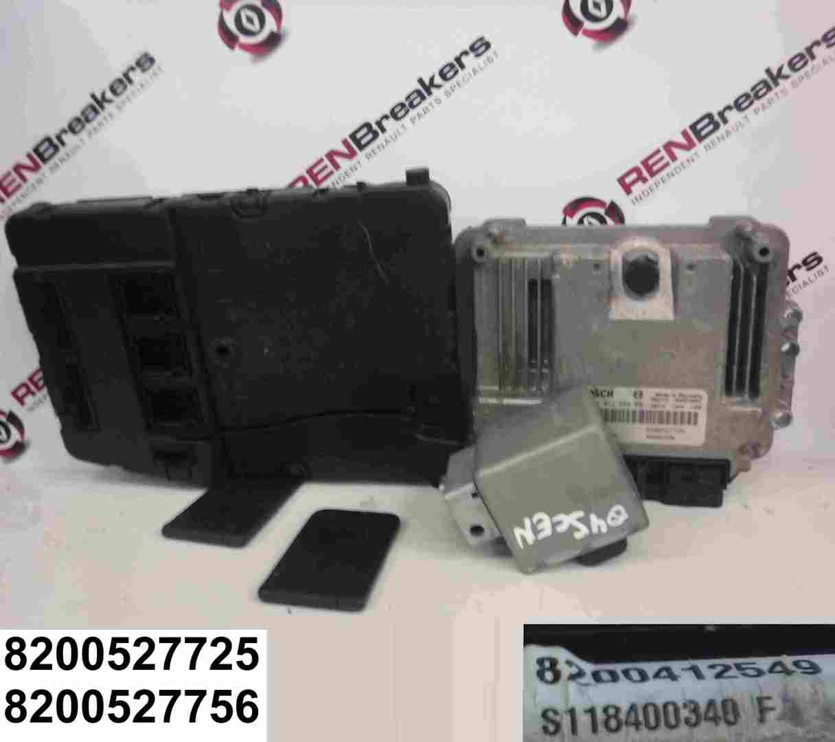 Renault Scenic 2003-2009 1.9 dCi ECU SET UCH BCM Immobiliser + 2 Key Cards